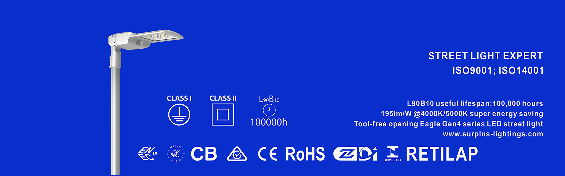 গুণ ইগল জেনার 4 195lm/W ENEC ENEC+ CB SAA Zhaga-D4i স্ট্রিট লাইট কারখানা